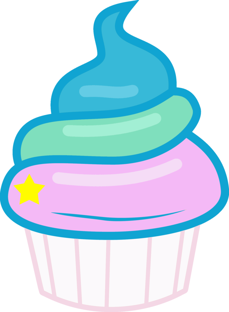 Princess Celestia Cupcake By Magicdog93 - Transparent Background Cupcake Clip Art (766x1043)