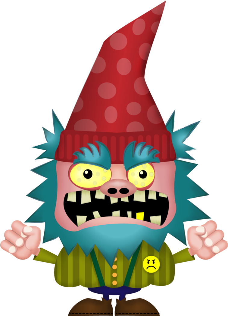 Angry Gnome By Mark-todd - Gnome Cartoon Png (1024x1431)