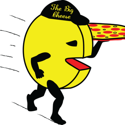 Pizzaman Dan's - Pizza Man Dans Logo (400x400)