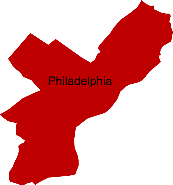 Philadelphia, Pennsylvania Map - Pennsylvania (600x641)