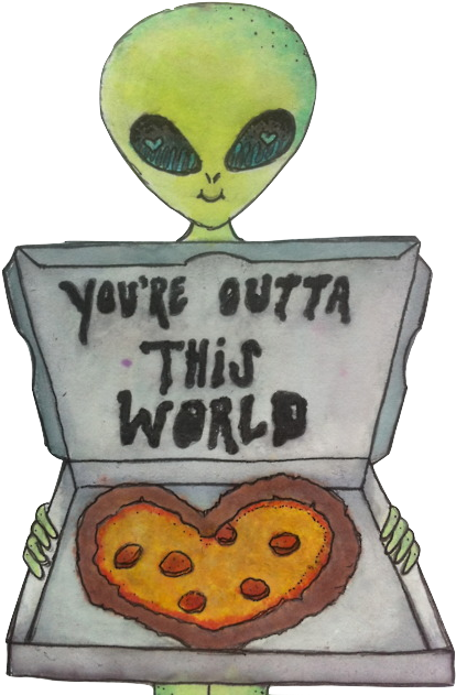 Alien Png - After This We Re Getting Pizza (500x669)