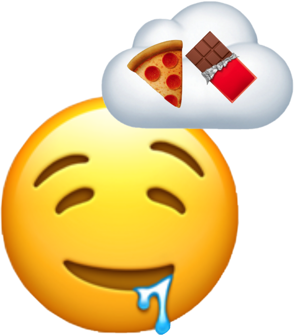 Emoji Drool Droolemoji Food Foodemoji Thinking Pizza - Drooling Emoji (1024x1165)