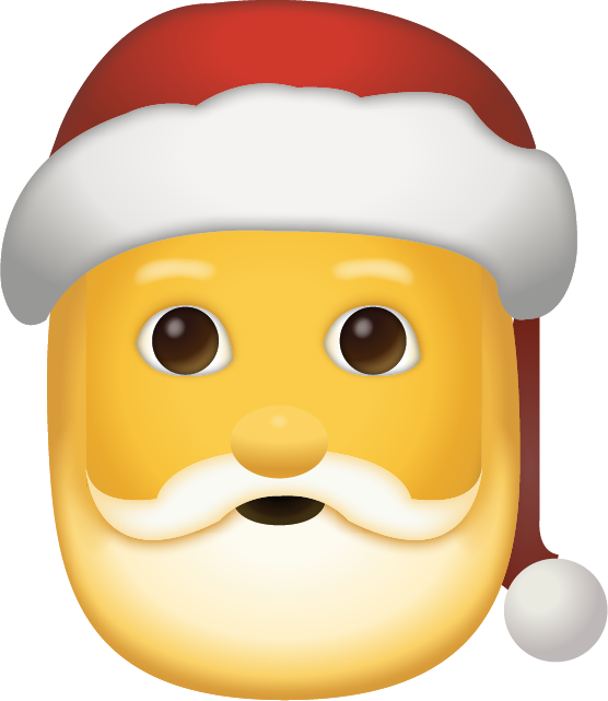 Santa Claus Iphone Emoji Jpg - Santa Claus Emoji Png (556x641)