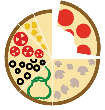 Psu Members Invited For Pizza To Discuss The Pmp - Pie Chart Made Of Pizza (374x374)