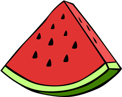 Coolest Watermelon Slice Clipart Watermelon Wedge Food - Watermelon Png (400x319)