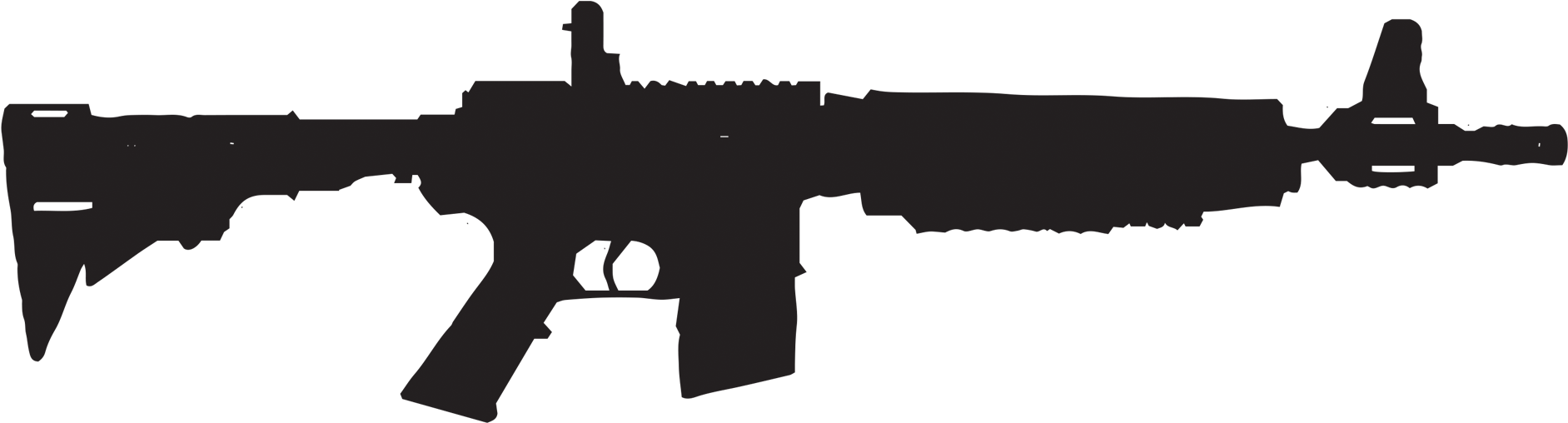 Ar15 Clipart - Semi Automatic Pellet Gun (1941x658)