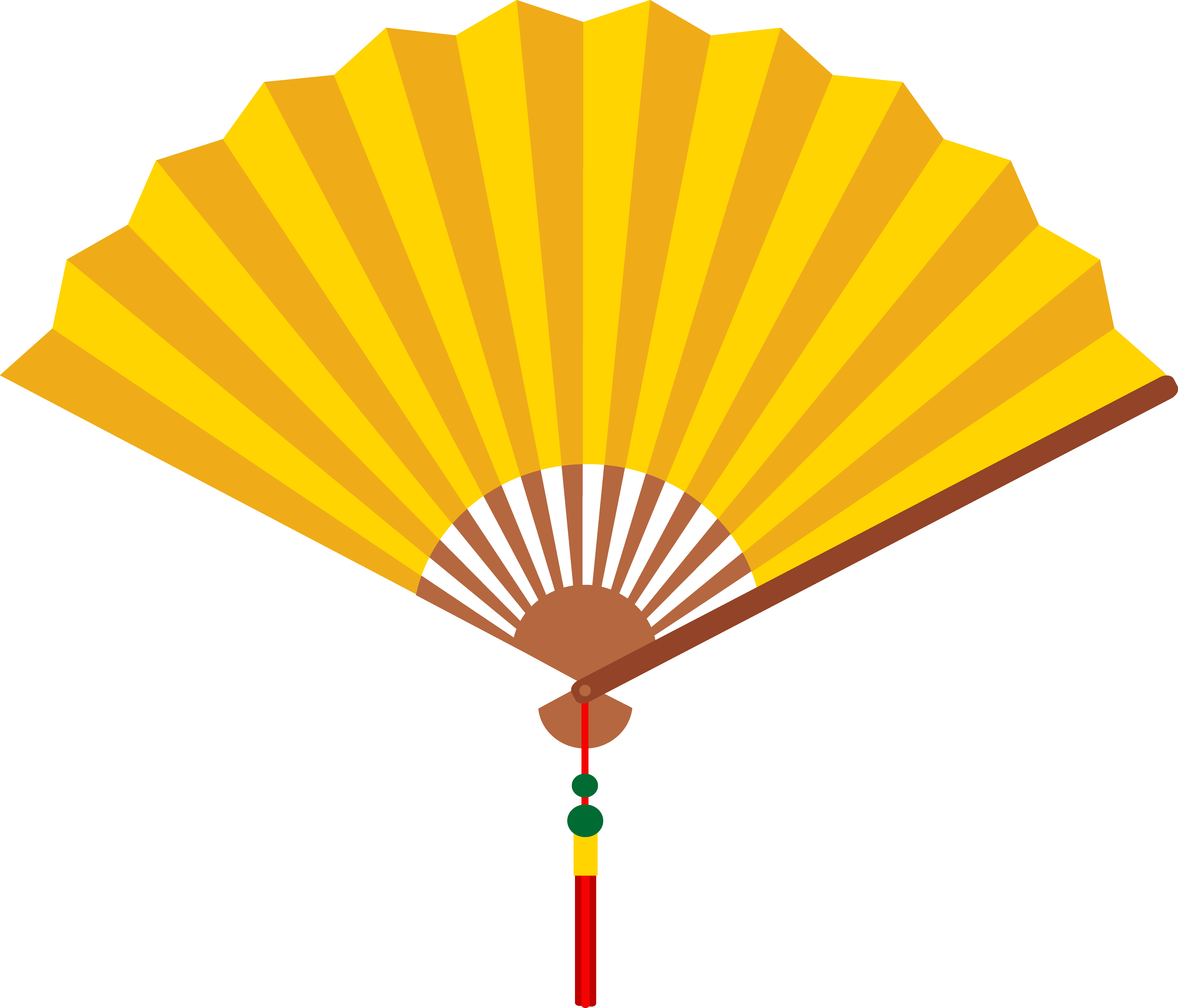 Chinese Clip Art - Hand Fan Cartoon - (6718x5750) Png Clipart Download. 