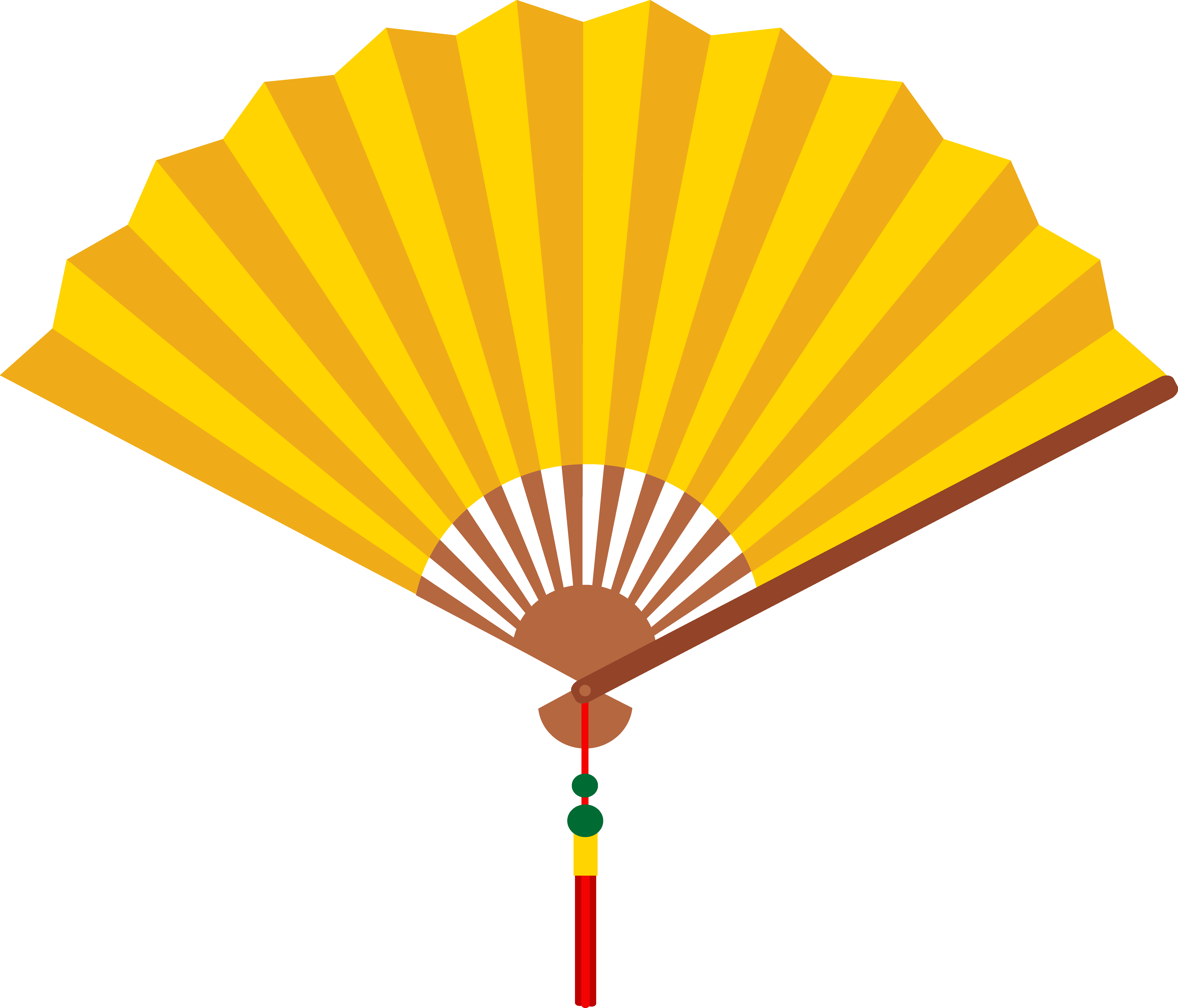 Chinese Clip Art - Hand Fan Cartoon (6718x5750)