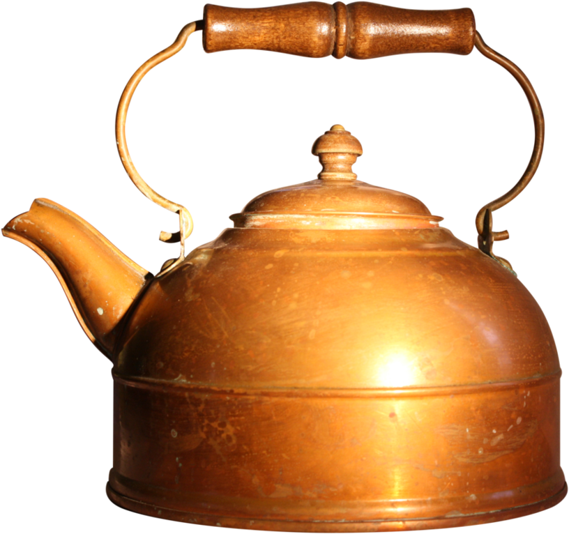 Old Copper Tea Kettle- Stock By Bellafreestock - Coffeemaker (965x827)