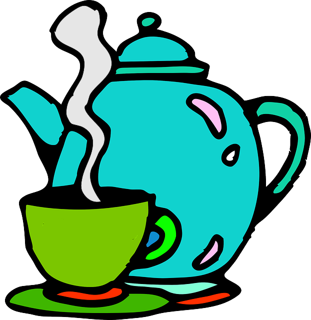 Tea Pot And Cup Clipart - Tea Cup Clip Art (622x640)