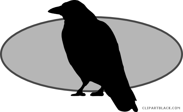 Raven Animal Free Black White Clipart Images Clipartblack - Crow Silhouette (600x366)