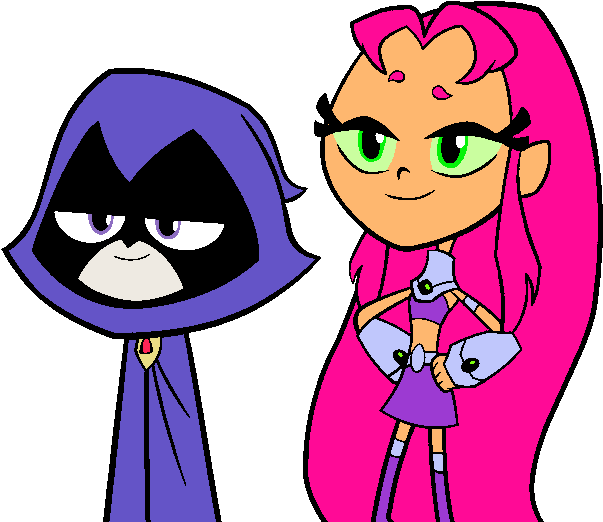 Raven, And Starfire By Pichu8boy2arts - Star Fire Teen Titans Go (733x534)