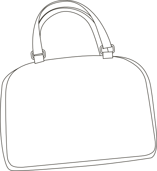 Bag Clip Art At Clker Com Vector Clip Art Online Royalty - White Bag Outline Png (546x595)