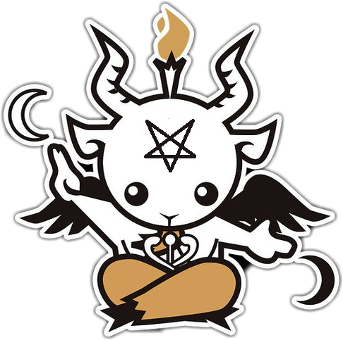 Baphomet Cute Goat Saranism Freetoedit - Baby Baphomet (486x483)