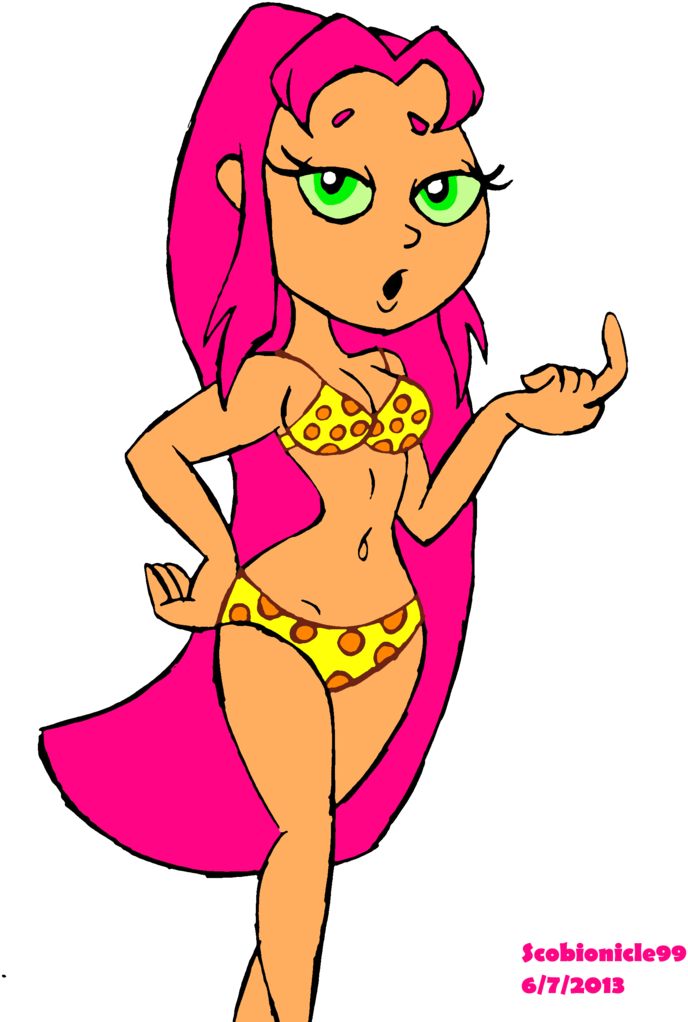 Bikini Starfire Go By Sb99stuff - Cartoon (756x1058)