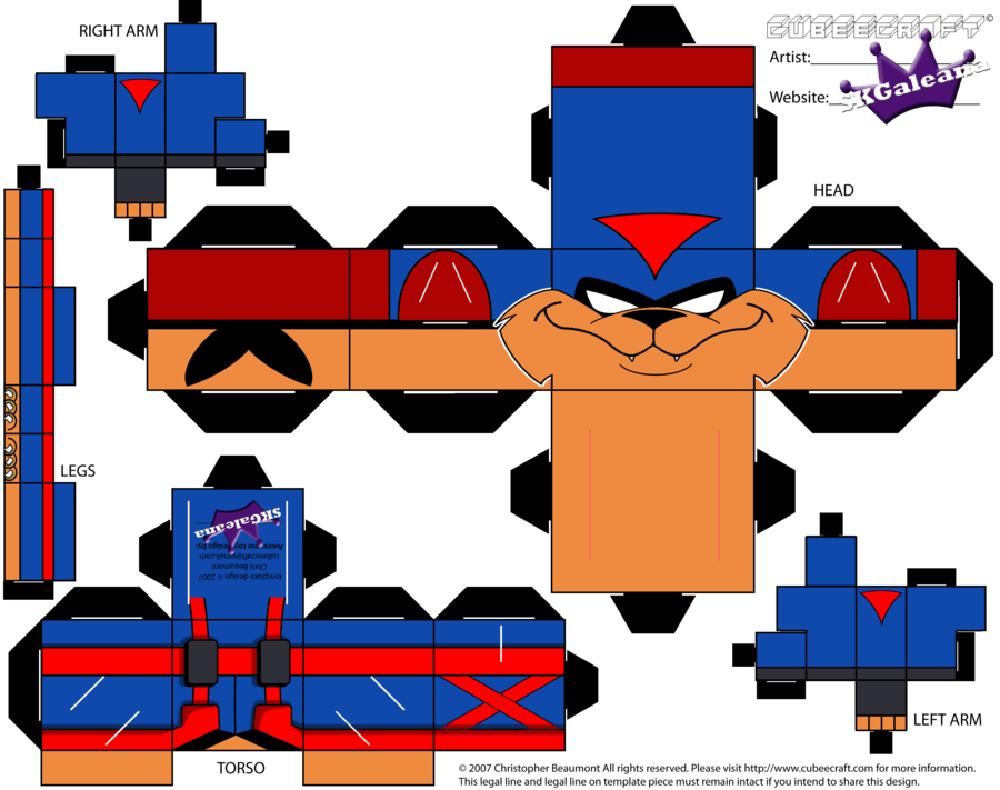 Cubeecraft Of Callie Briggs From The Swat Kats The - Nightmare Before Christmas Cubeecraft (2979x2354)