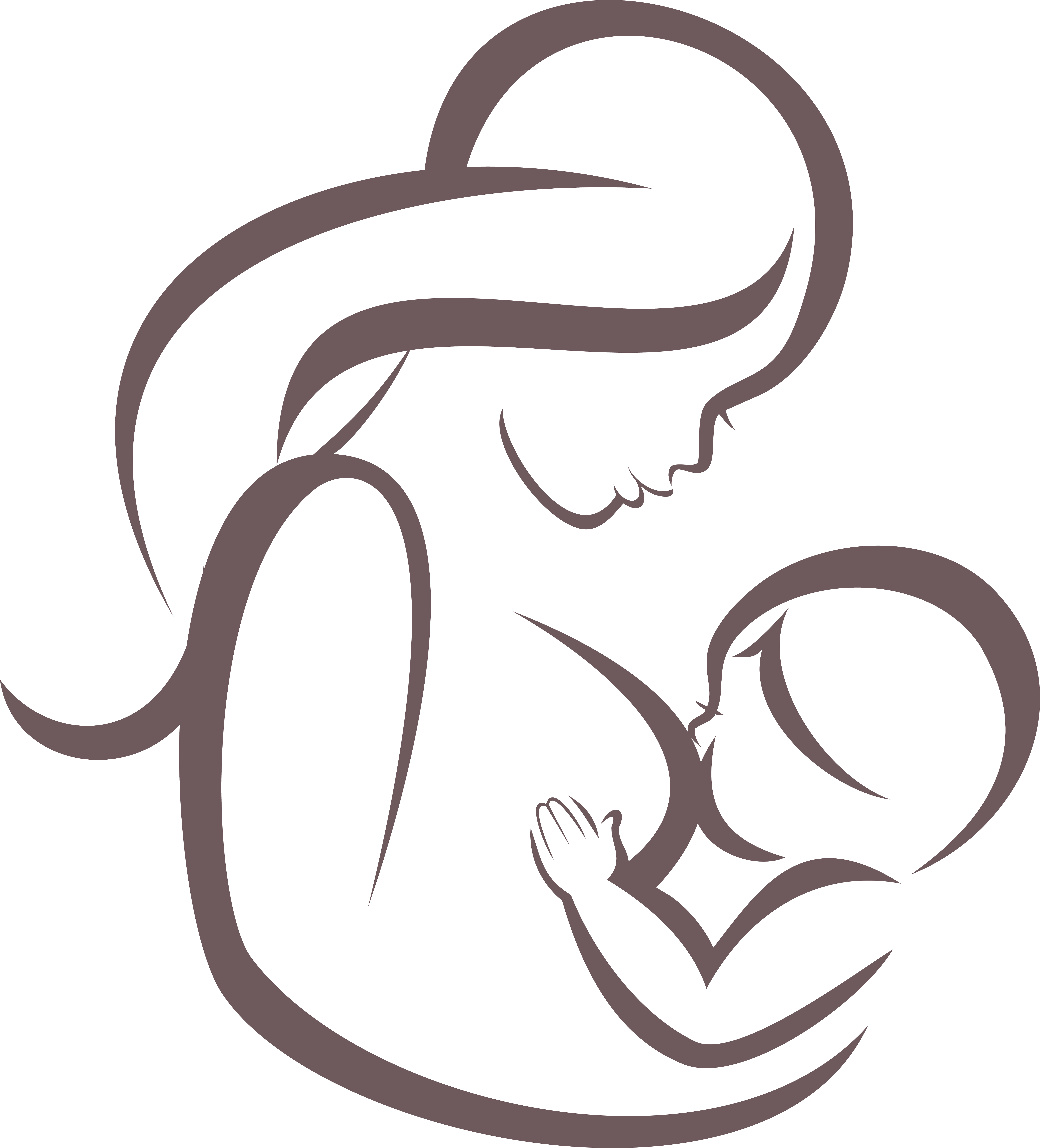 Breastfeeding Infant Mother Stock Illustration - Breast Feeding Vector (6398x7061)