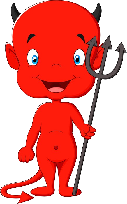 Demon Png - Red Devils Cartoon (436x700)
