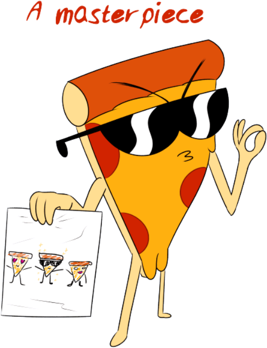 Pizza Steve Holding Paper - Pizza Steve (600x800)