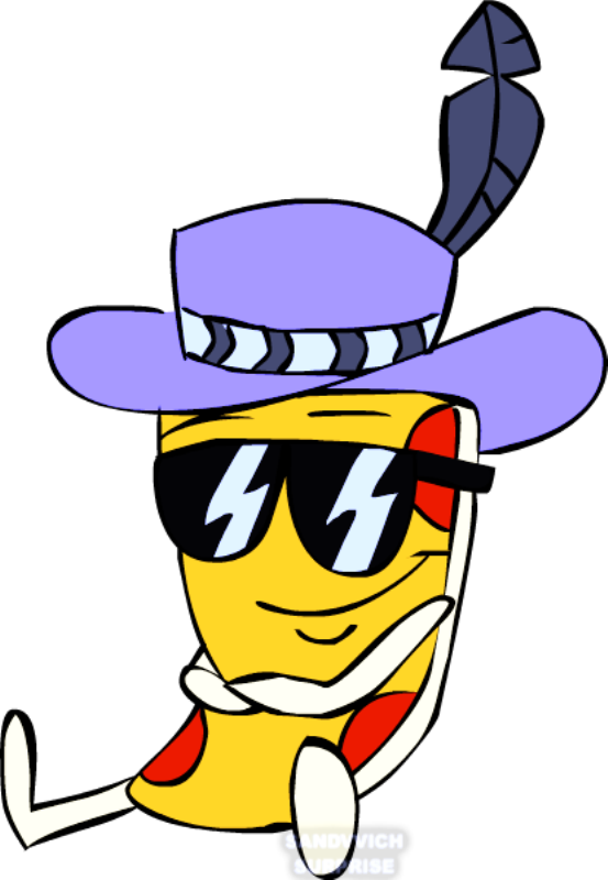 Pizza Steve Wearing Hat - Pizza (553x800)