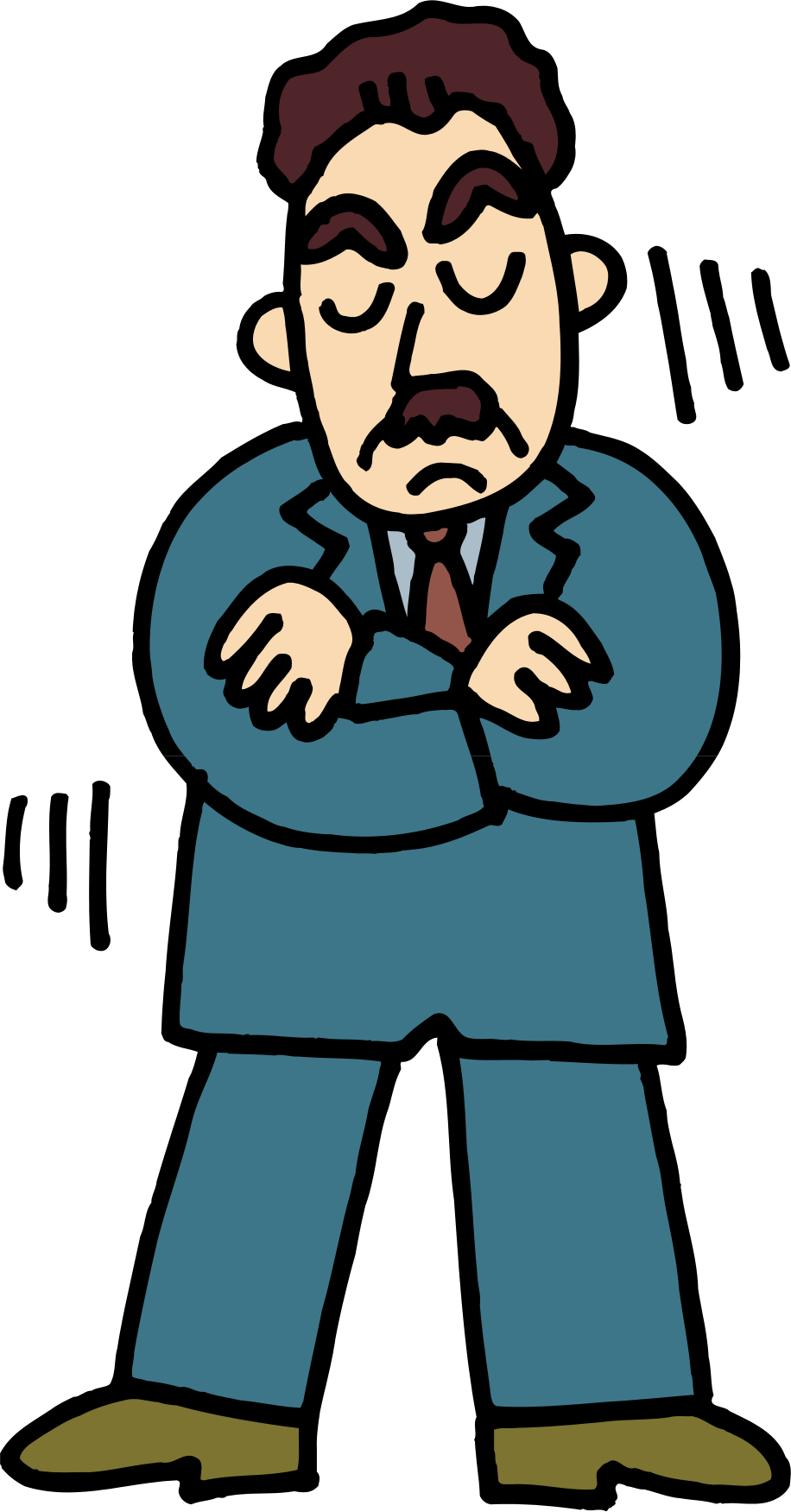 Clip Art - Angry Man - Hombre Enojado Png (916x1751)