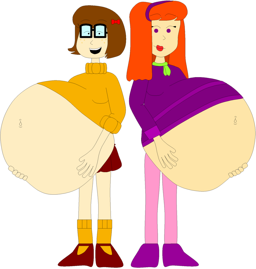 Velma Dinkley And Daphne Blake Big Buffet By Angry-signs - Daphne And Velma Fanart (872x916)
