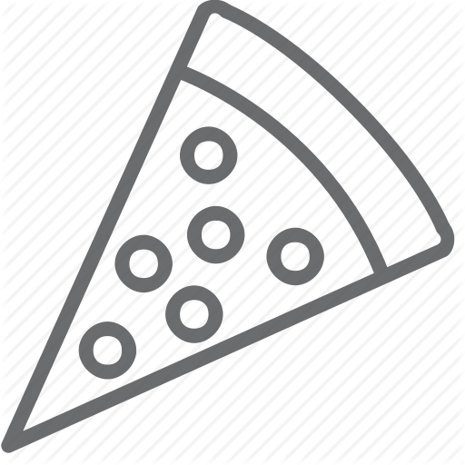 Pizza Slice Outline 211634 - Outline Image Of Pizza Slice (512x512)