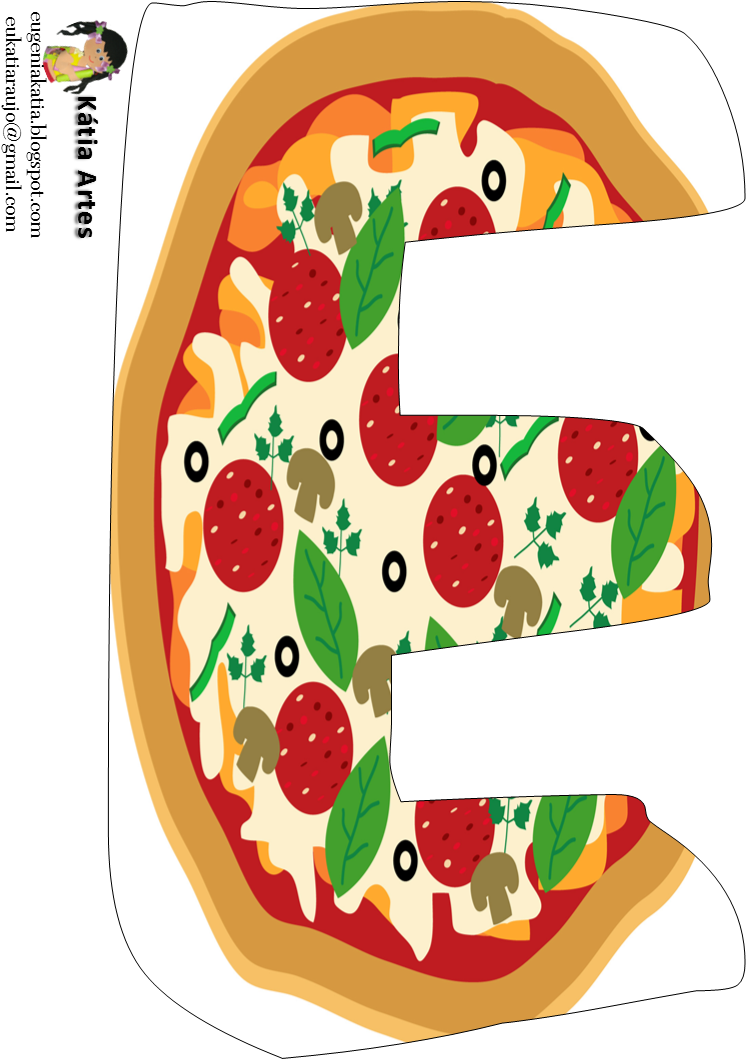 Alfabeto De Pizza - Alphabet (757x1076)