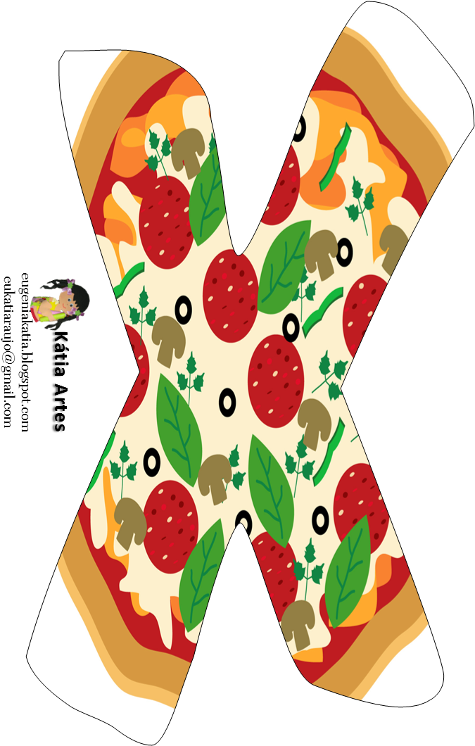 Alfabeto De Pizza - Pizza (686x1059)
