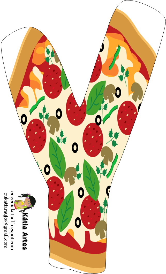 Alfabeto De Pizza - Pizza (642x1059)