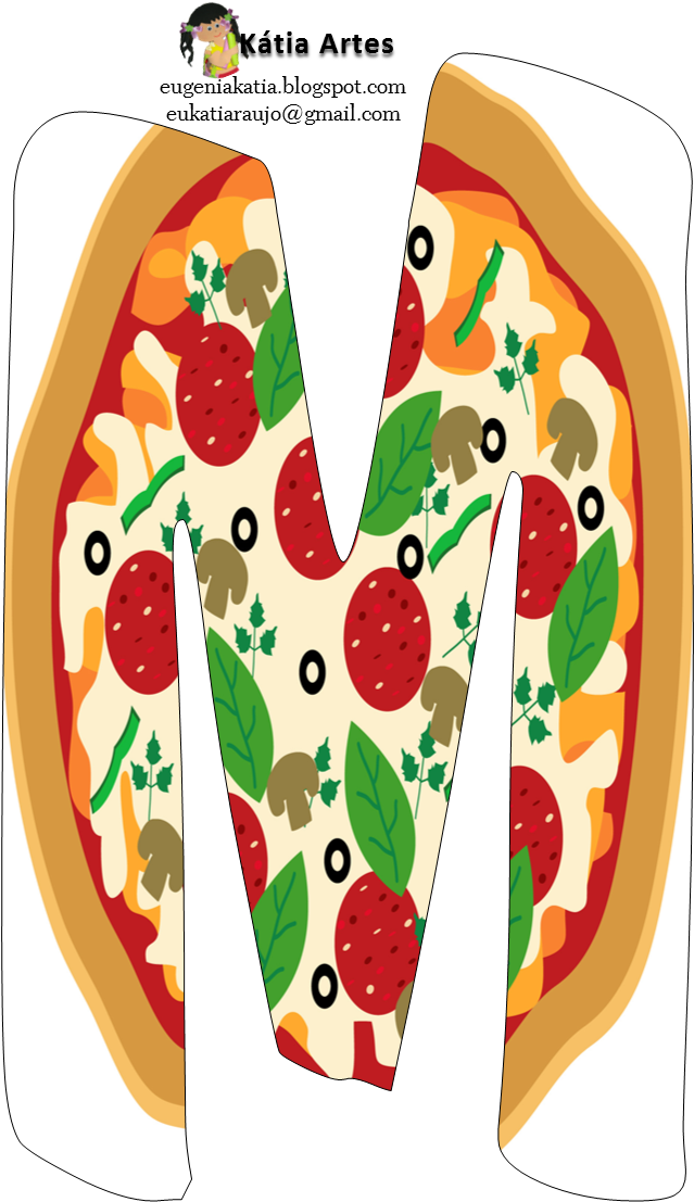 Alfabeto De Pizza - Pizza (638x1117)