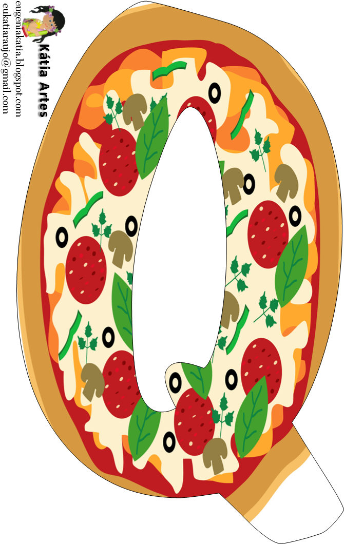 Alfabeto De Pizza - Alphabet (682x1087)