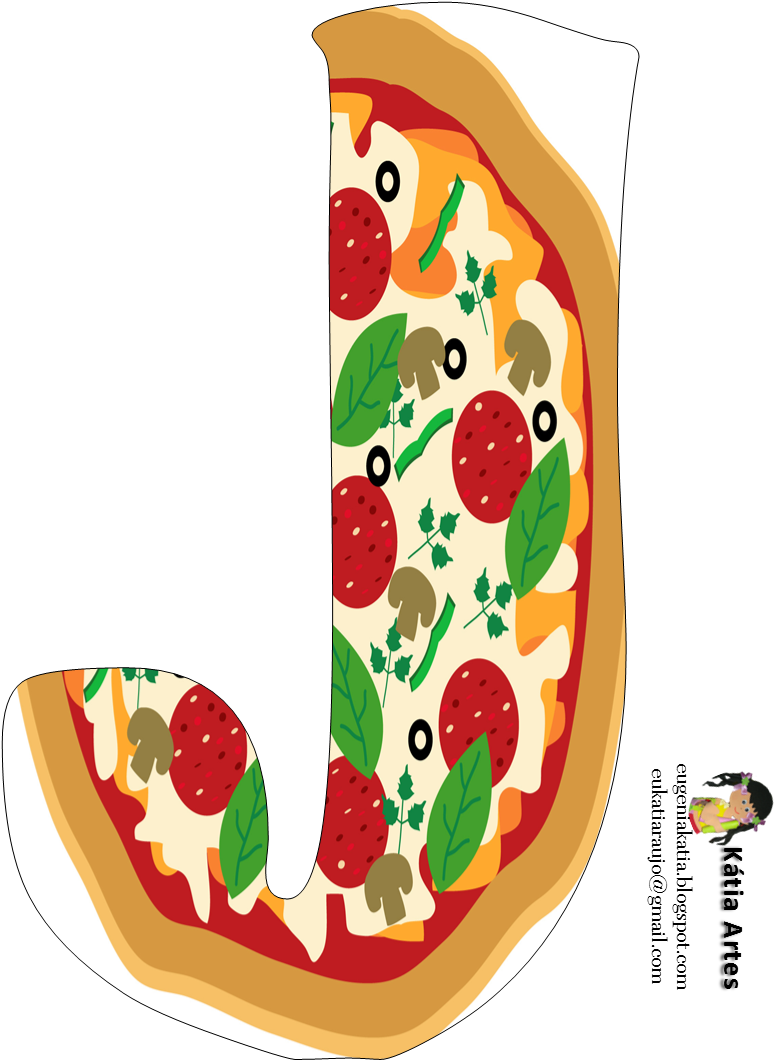 Alfabeto De Pizza - Alphabet (786x1059)