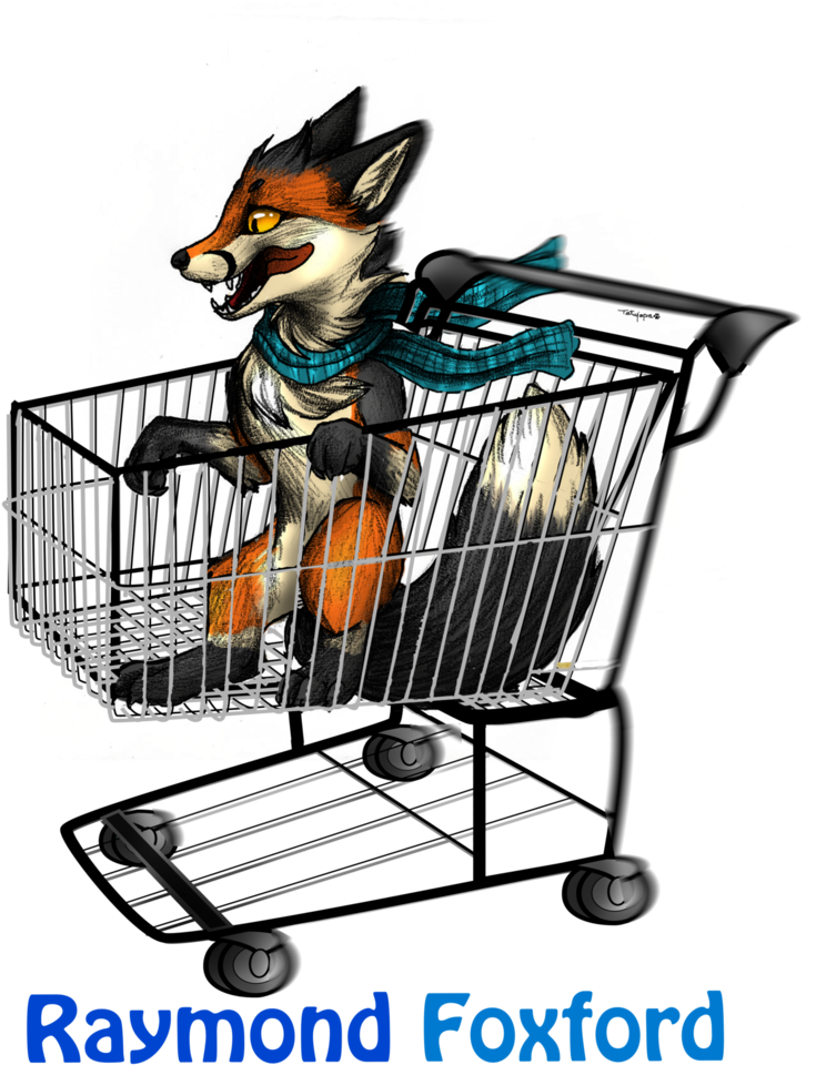 Raymond Foxford By Tatujapa - Shopping Cart Ornament (oval) (778x1026)