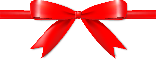 Ribbon Red Icon - Pink Ribbon Bow Vector (600x230)