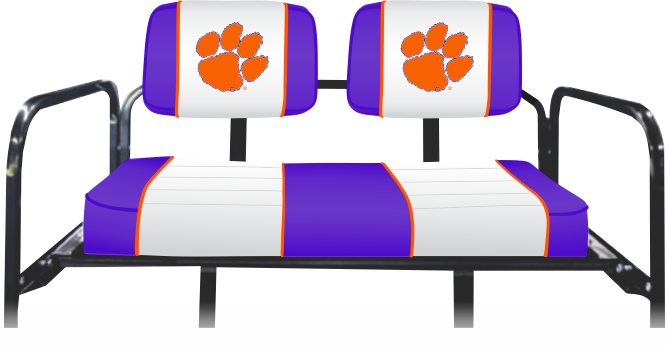 M&m Rear Seat Covers - Clemson Tigers Jumbo Tailgate & Mascot Peel (668x348)