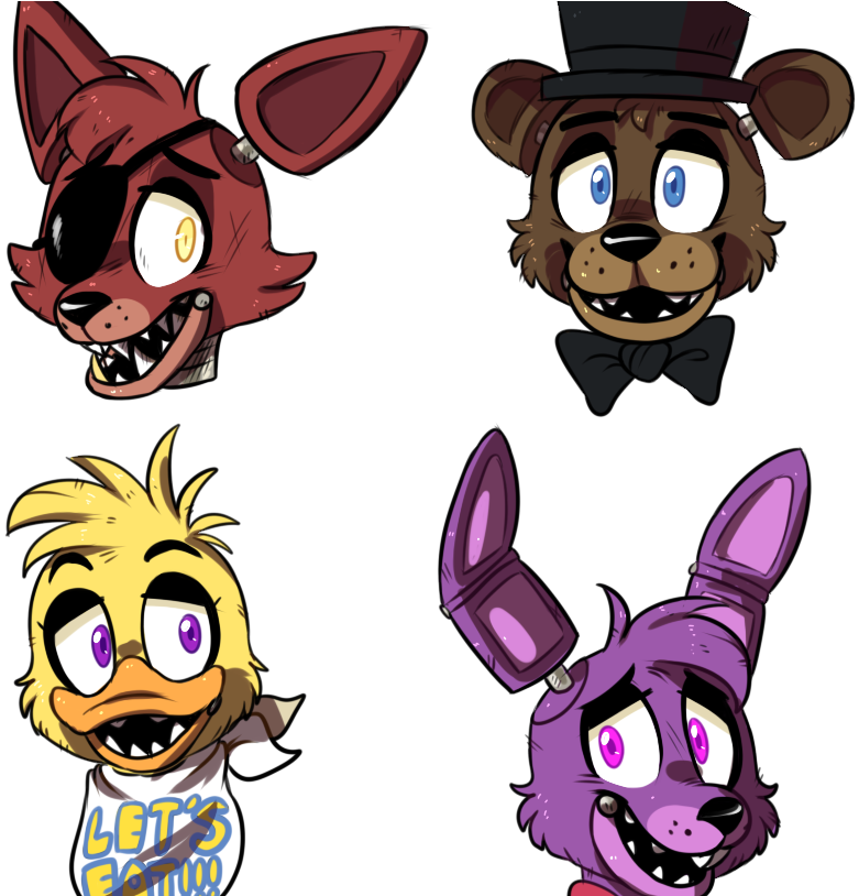 Lorelei Luetke - Fnaf Freddy Chica Bonnie Foxy Fan Art (813x813)