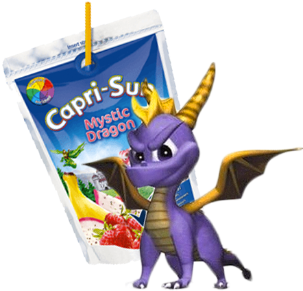 Tranz-parents Transparent Transparency Png Spyro The - Capri Sun Blackcurrant 200ml (457x458)