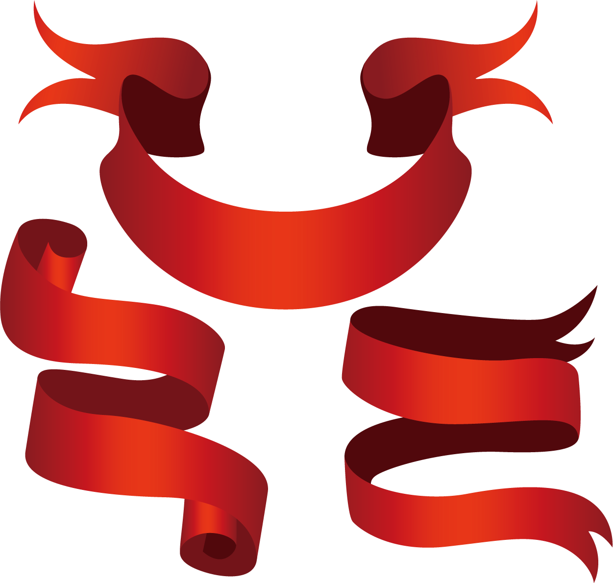 Holiday Promotion Red Ribbon Vector - Red Ribbon (1251x1190)