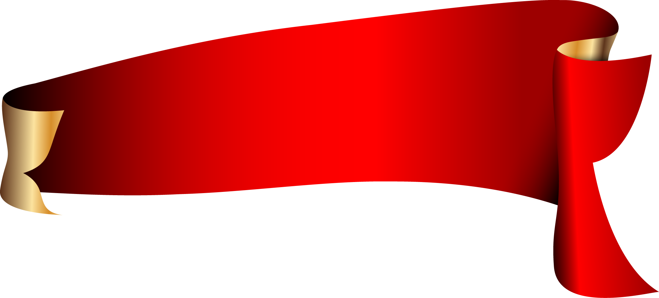 Red Ribbon Red Ribbon - Ribbon Vector Png Transparent (2204x997)