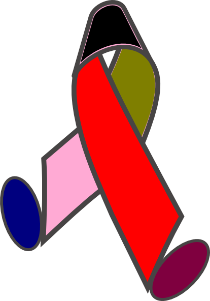 Color Ribbon Walking Clip Art Vector Online Royalty - Clip Art (414x592)