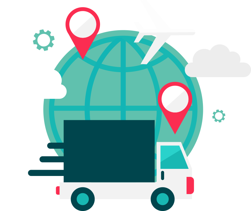 Logistics Clip Art - Delivery Truck Cartoon Png (1000x1000)