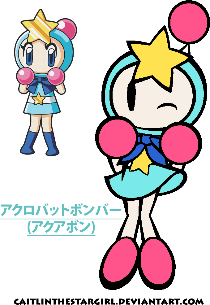 Acrobat Bomber Sbr Style By Caitlinthestargirl - Super Bomberman R Style (707x1009)