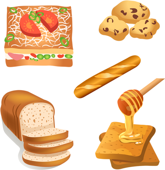Sandwich, Bread Fast Food Vector Collection, Sandwich, - Breakfast Clip Art (640x640)