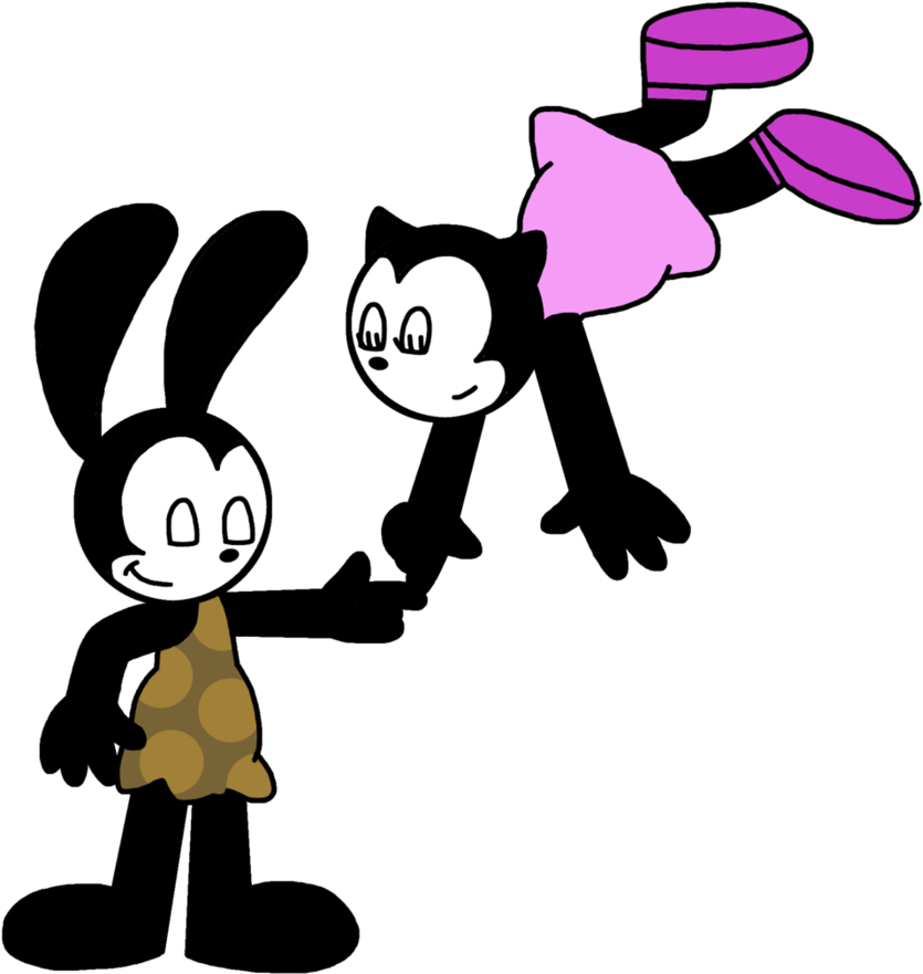 Oswald And Ortensia Doing Acrobat By Marcospower1996 - Cartoon (894x894)