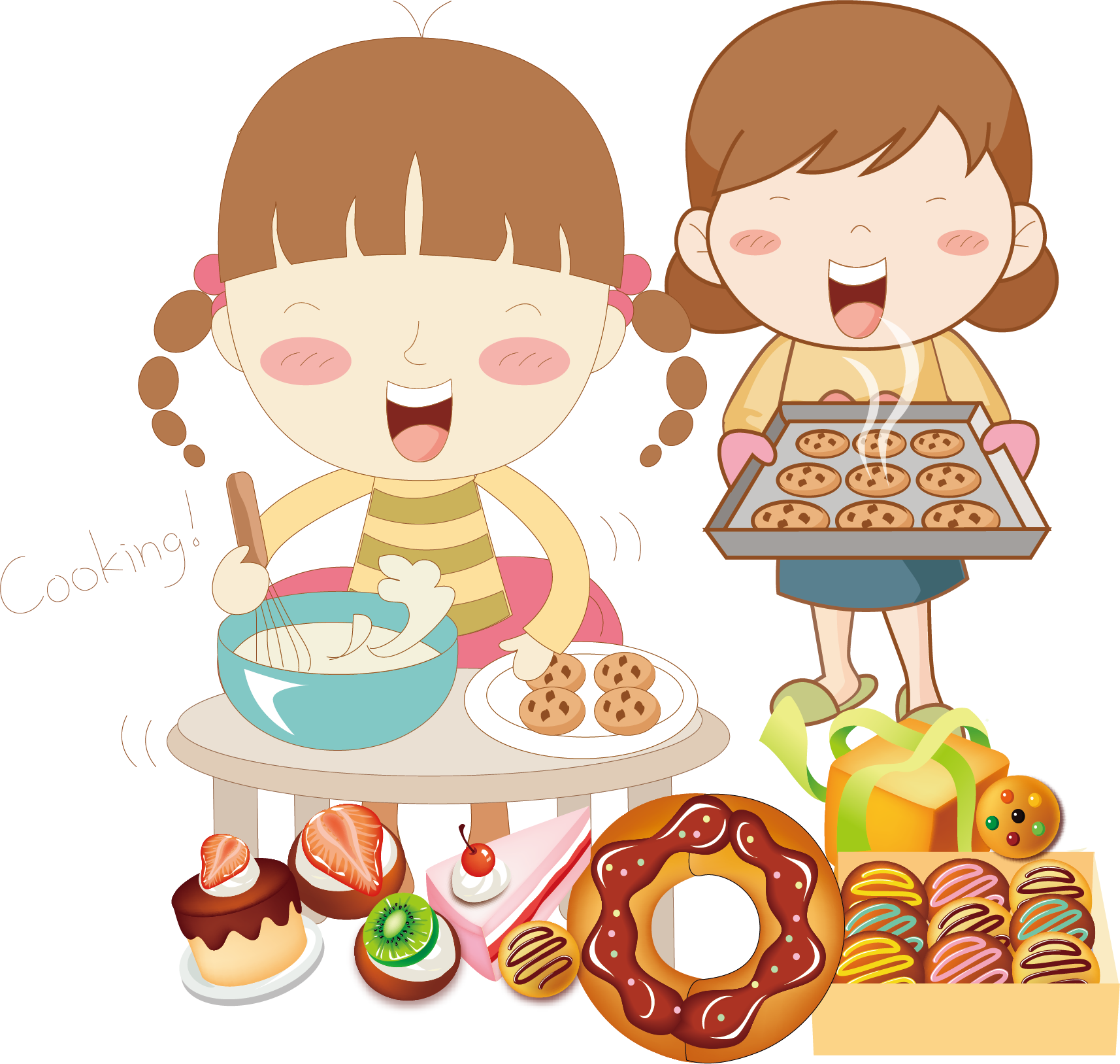 Eating Child Fast Food Clip Art - Children Eat Fastfood Cartoon (1714x1627)