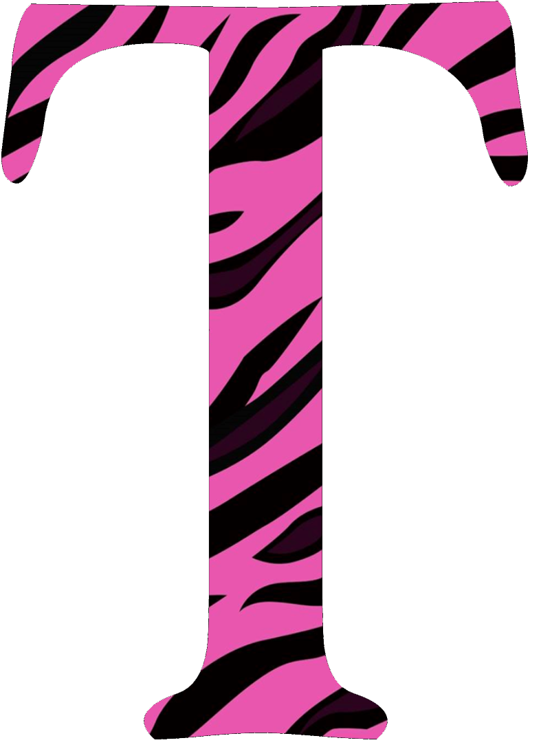 B *✿* De Katia Artes - Tiger Print Letter T (793x1096)