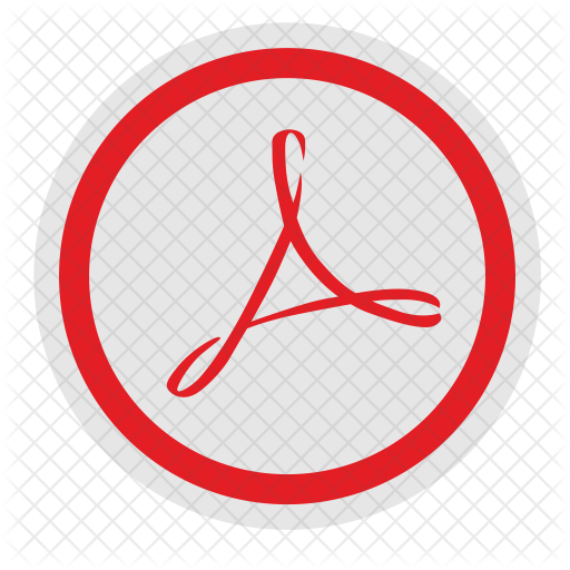 Round, Adobe, Acrobat, Red, Label, Sign Icon - Adobe Acrobat Icon Png (512x512)