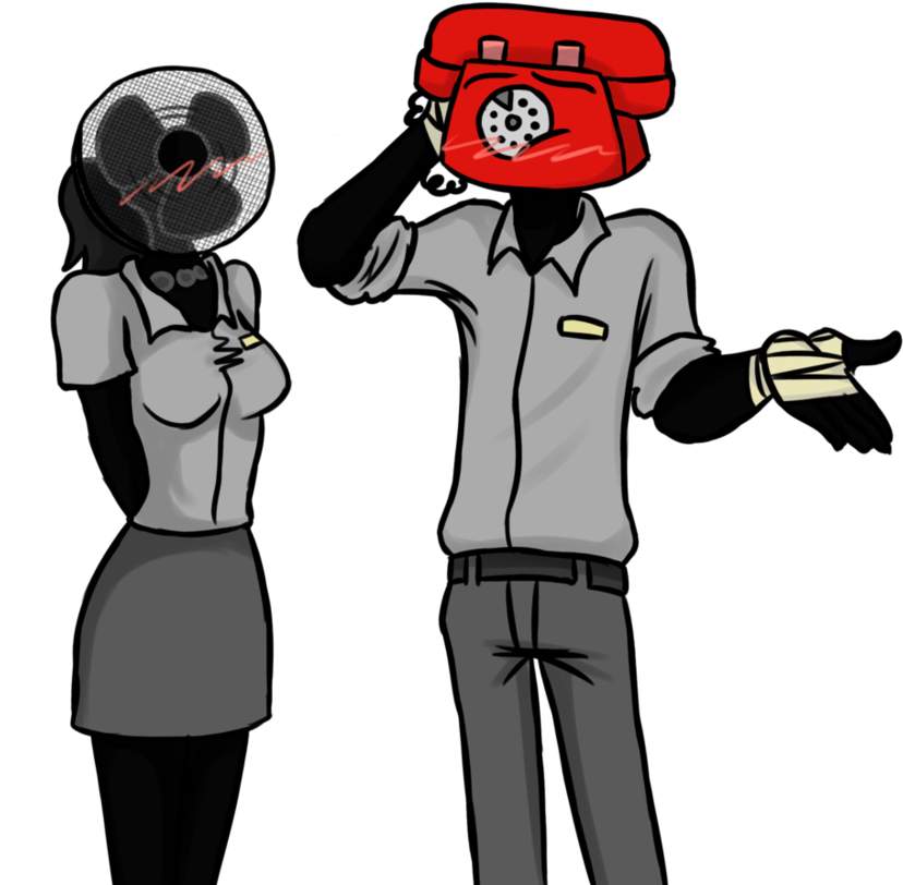 28 Collection Of Phone Guy Drawing - Phone Guy X Fan (932x857)