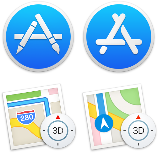 Side By Side Comparison Of The New Icons - App Store Old Logo (512x512)
